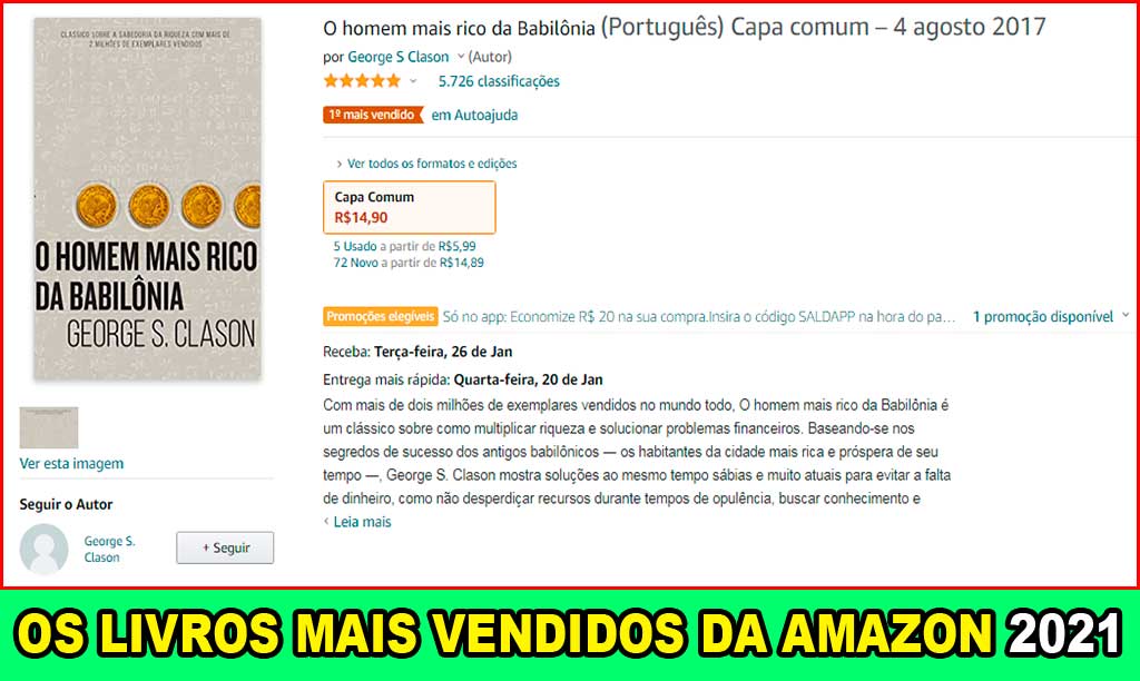 Livros Mais Vendidos Na Amazon Em 2021 [Atualizado]