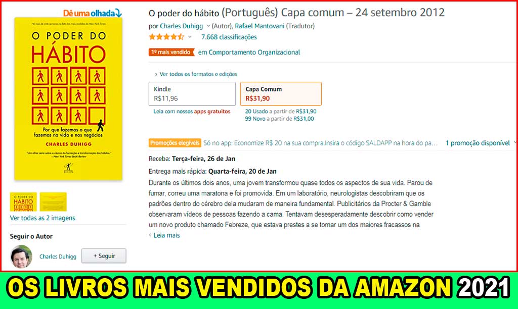 Livros Mais Vendidos Na Amazon Em 2021 [Atualizado]