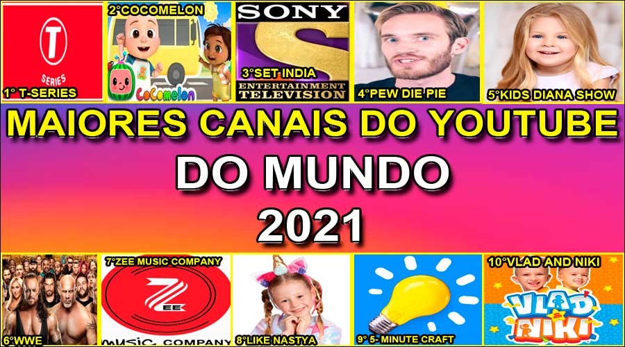 Maiores Canais Do Youtube Do Brasil E Do Mundo 2021