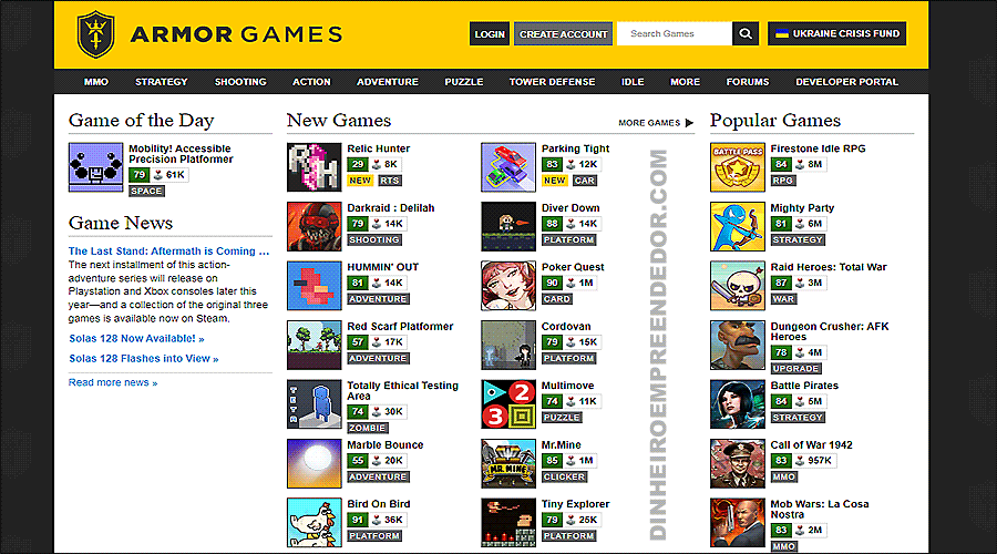 armorgames sites de jogos gratuitos online